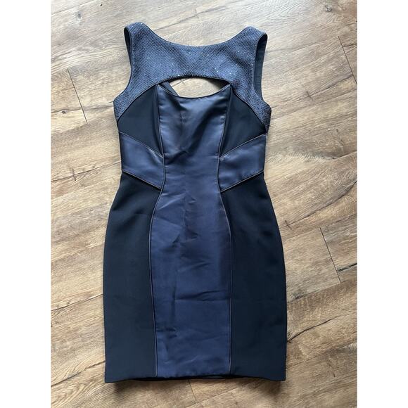 Theia Size 8 Blue Mini Dress Sequins - Picture 1 of 4